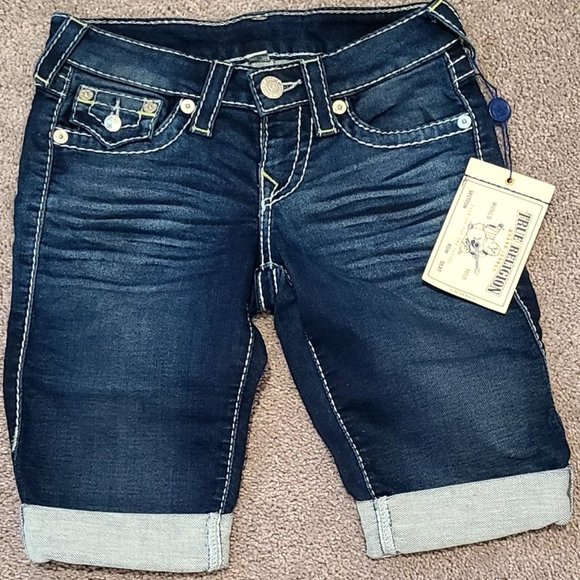 TRUE RELIGION KNEE LENGTH SHORT FLAP BIG TJeans